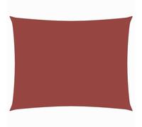 WRJENFSC Voile d'ombrage rectangulaire - 6 x 7 m - Terre cuite - Tissu Oxford - Protection solaire - Pour terrasse, jardin et balcon - Avec cordes de fixation pour l'extérieur