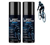 WRJFD Peinture en aérosol réfléchissante de nuit, revêtement de nuit (2pcs) | Peinture fluorescente de nuit, pour l'équitation de nuit, la course, le cyclisme, le camping