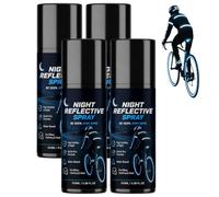 WRJFD Peinture en aérosol réfléchissante de nuit, revêtement de nuit (4pcs) | Peinture fluorescente de nuit, pour l'équitation de nuit, la course, le cyclisme, le camping