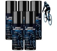 WRJFD Peinture en aérosol réfléchissante de nuit, revêtement de nuit (5pcs) | Peinture fluorescente de nuit, pour l'équitation de nuit, la course, le cyclisme, le camping