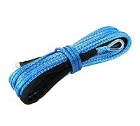 WROUGH Dyneema Câble de treuil synthétique de 0,6 cm x 15,2 m pour VTT, 4,5 kg, avec Manchon de Protection Noir et cosse, en Acier Inoxydable pour VUTT, 4 Roues motrices, SUV Tout-Terrain