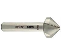WRS Fraise conique DIN 335/C en acier rapide HSS, fabrication de précision, fabriqué en Allemagne, avec 3 tranchants, angle de fraise à 90°, dimensions : diamètre 40 mm