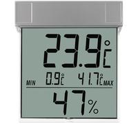 TFA Dostmann Thermo-hygromètre à fenêtre montable 30.5020 numérique gris