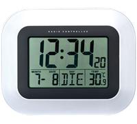 La Crosse Technology Horloge murale radio‑pilotée WS 8005 22,8×18×2,8 cm argent/noir grand écran