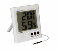 Velleman Thermo-/hygromètre digital, grand écran LCD, température et humidité intérieures, indicateur de batterie, fonction mémoire, alarme de point de congélation