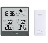 WS9138 Petite station météo moderne avec prévisions météorologiques et tendance météo, température intérieure et extérieure, rétroéclairage, écran LCD clair sans flou