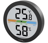 WS9418 Mini thermo-hygromètre avec température, humidité et affichage coloré du confort ambiant, 6 cm