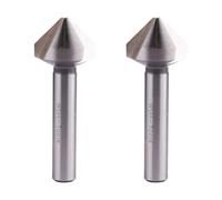WSH-TOOLS Fraises coniques 90°, lot de 2, HSSE-Co5 1.3243 (5% cobalt) sans revêtement, Ø 8,3 mm pour vis M4, DIN 335 forme C, 3 lèvres, goujures en V, pour inox