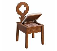 WSJJXS Tabouret de Rangement Caché avec Serrure Intelligente | Déverrouillage multiple, compartiment secret, meuble sécurisé(Brown,Style A2)