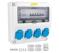 WSPIHO - Distributeur de courant de construction avec compteur 40 A, 230 V, distributeur de courant 16 A avec interrupteur de protection de ligne, distributeur mural avec prise CEE 16 A pour