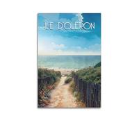 WSSHZXXJ Impression sur toile de paysage rétro île d'Oléron - Décoration murale moderne pour chambre à coucher - 50 x 75 cm