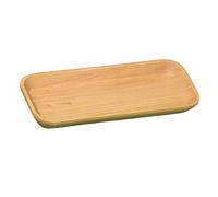 Wswqop 100 Barquettes de Service En Bois, Bols à, Assiettes de Service, Saladiers, Vaisselle Décorative Jetable En Bois pour Food Trucks, Marché, L: