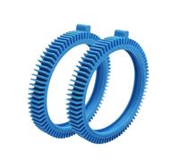 Wswqop 2 Pièces Pneus pour Nettoyeur de Piscine Accessoires Outils de Nettoyage avec Reliefs Caoutchouc Remplaçant Portable Adapté à L'Entretien Piscine Pelo, Pneus Avant