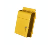Wswqop Boîte aux Lettres Murale Verrouillable Boîte Courrier Boîte Postale Organiseur Courrier avec Trappe et Montage Mural à Onglets en Polypropylène Adaptée pour Entrée Porche Mur Intérieur, Jaune