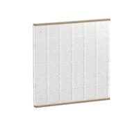 Wswqop Boîte Rangement Murale en Acrylique Transparent Vitrine Murale Finition Aspect Bois Pas Facilement Déformable pr Bureau, 36 PC 78x78mm