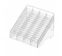 Wswqop Boîte Rangement Traparente En Polystyrène Compact Range-Cartes Étiqutes Traparent Multifonction Organiteur pr lon, 42x36x29cm, 60 Fentes