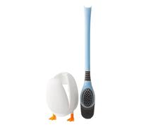 Wswqop Brosse de Toilette Ensemble Complet Support Stable Tête Multi-surfaces Poignée Confortable Matériau PP Adaptée pour Toilettes Salles d'Eau Intérieur, Bleu