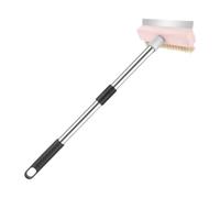 Wswqop Brosse Four à Pizza Brosse Four à Pizza Brosse Grill Brosse Barbecue Brosse Pierre à Pizza Poils Cuivre Durs Manche Bois INOX Démontable Adaptée, 0.8m