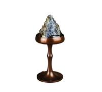 Wswqop Brûleur d'Encens en Laiton Porte-encens Diffuseur Support Brûle-Parfum Ornement Montagne en Verre Émaillé Amovible Construction en Laiton Poli Adapté, Glazed Boshan