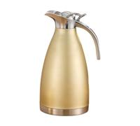 Wswqop Carafe Isotherme/distributeur de Boissons 2 L En Acier Inoxydable 304, Maintient Les Boissons Chaudes Pendant 36 Heures, Idéale pour Garder Le Thé et, Doré