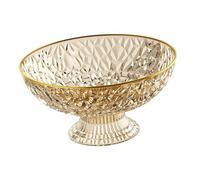 Wswqop Coupe à Fruits, Plateau de Buffet, Assiette à, Bol Décoratif à Fond surélevé, En PVC Facile D'entretien, Fonctionnel et égouttoir, Idéal, Jaune