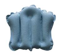 Wswqop Coussin Bain Gonflable Oreiller Baignoire Ventouses Appui-tête Soutien Nuque Étanche PVC Confortable Adapté Relaxation Salle de Bain Cadeau, Bleu