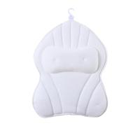 Wswqop Coussin de Bain Oreiller pour Baignoire Support de Nuque Repose-tête de Spa Antidérapant avec Crochet Pratique Adapté Comme Cadeau pour Hommes et, Blanc