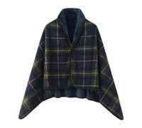 Wswqop Couverture Portable pour Adulte avec Fermeture à Boutons, Couverture Cape Style Poncho, Couverture Douce en Polyester, Conception Antiusure et, Bleu 100x140cm
