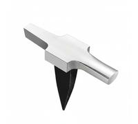 Wswqop de Bijouterie en Acier Carbone Tête Carrée et Ovale Outil d'Orfèvre pour Formage Surface Polie Antirayure sur Bloc Bois Adaptée à Atelier Bricolage Formation, Enclume À Corne