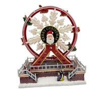 Wswqop Décoration de Cheminée de Noël avec Grande Roue Illuminée