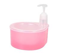 Wswqop Distributeur de Savon 1 En 1 avec Porte-éponge à Remplissage Rapide, Matériau PP, Distribution Précise et Facile, Capacité de 1000 Ml, Convien, Rose