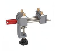 Wswqop Étau de Banc en Alliage d'Aluminium Étau Établi Mini Étau Réglable Outil de Serrage Vis Acier et Laiton Maintien Stable pour Coupes et Ponçage Adapté à Menuiserie Gravure Réparation, Gris