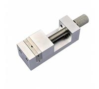 Wswqop Étau de Réparation de Montre Étau Métal Pince d'Établi Mini Presse Serre-pièces en Acier avec Pression Régulière et Réglage à Vis Trous de Fixation, 70x25x25 Mm