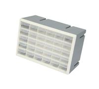 Wswqop Organisateur de Bureau Cabinet de Rangement avec Tiroirs Séparateur Compartiments Plateaux PP Matériau Fonctionnels pour Stockage D'Accessoires Rangem, Blanc et Gris