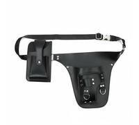 Wswqop Outdoor Waist Pack Ceinture à Outils de Jardinage Sacoche de Taille Pochette à Outils Organisateur en Similicuir PU pour Sécateurs Gants Marqueurs, Noir