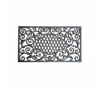 Wswqop Paillasson Grattoir Décoratif en Fonte Tapis Débarrasseur Grille Anti-saleté Tapis d'Entrée Métal Lourd pour Durabilité Action Double pour Débris, Iron Scraper 5446
