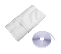 Wswqop Panneau d'Étanchéité de Fenêtre Panneau de Joint Tissu d'Étanchéité avec Zip Barrière Anti-infiltration pour Conduit d'Évacuation en Tissu Enduit, 5 Mètres