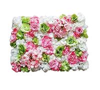 Wswqop Panneau Hydrangea Mur Floral Décoratif Panneau Fleurs Artificielles Soie Structure Compacte Facile à Assembler Adapté Aux Mariages Fêtes Chambres Salo, Vert, 60cm x 40cm (L x L)