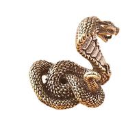 Wswqop Petite Statue de Serpent, Figurine Animale, Décoration de Table, Centre de Table, Miniature, Sculpture de Cobra En Laiton pour Halloween