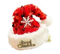 Wswqop Pince à Cheveux de Noël, épingle à Cheveux, pour Club, Fête à Thème, Festival, Carnaval, Paillettes Rouge