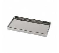 Wswqop Plateau Céramique Organisateur Rectangulaire Porcelaine Finition Élégante Electrolyse Nordic Conçu pour Coiffeuse Espace, Plateau De Rangement Moyen Plaqué Argent 28,5 × 16,3 Cm