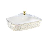 Wswqop Plateau de Service, Organisateur de Vanité, Plateau de Maquillage, Pièce Maîtresse de Table avec Couvercle Anti-poussière pour Fête D'anniversaire, L