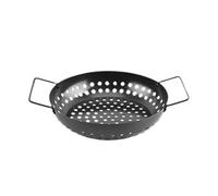 Wswqop Poêle à Griller pour de Steak, Panier à Griller, Plaque de Gril Antiadhésive pour Barbecue, Ustensiles de Cuisine, Poêle à Griller en Métal, P, 28.5 Cm X 22.7 Cm X