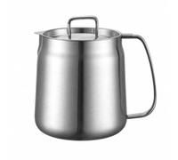 Wswqop Pot à Bec Verseur Inox | Anti-Gtte, Récipient à Filtre, Réutilible, Cuisiniers, 2.0L, Sans Panier