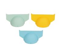 Wswqop Règle de Couture Multifonctionnelle en Silicone, 3 Pièces, Outil de Verrouillage de Couture, Guide de Pouce, Outil de Mesure Droit, 4 Mm