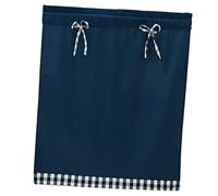 Wswqop Rideau Occultant pour Cuisine, Rideau Court pour Fenêtre de Café, Panneau D'installation Pratique Offrant Intimité, Convient pour Une Armoire, Bleu foncé_74x90cm