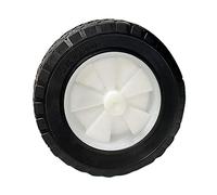 Wswqop Roue de Chariot Pliable Roue de Rechange Caoutchouc Jante Plastique Double Roulement Silencieuse 7 Pouces Adaptée au Camping Extérieur Barbecue