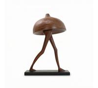 Wswqop Sculpture Abstraite Champignon Humain Figurine Statue Décor Maison Résine Base Ébène Stable Style Moderne Finition Artisanale Adaptée à Entrée Bibliothèque Salon Bureau