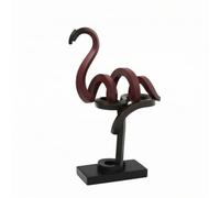 Wswqop Sculpture Abstraite Figurine Ornement Statue Résine Moderne Silhouette Épurée Finition Lisse Socle Rectangulaire Adaptée au Salon Bureau Entrée Bar, Rouge, 23 8 37cm
