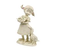 Wswqop Statuette D'enfant Décorative à Poser, Cadeau de Pendaison de Crémaillère, Figurine En Résine, Sculpture pour Bureau, Chambre Ou Armoire, Fille